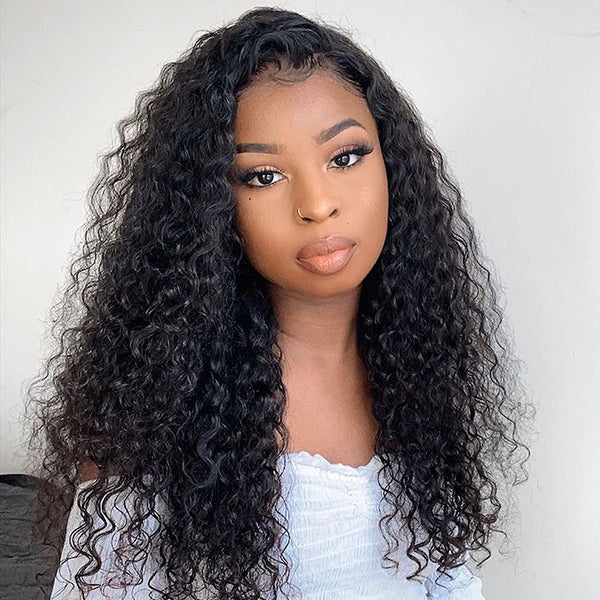 Super HD Lace Deep Wave Wigs 13x4 Front 180% Density Pre-Plucked Virgin Human Hair