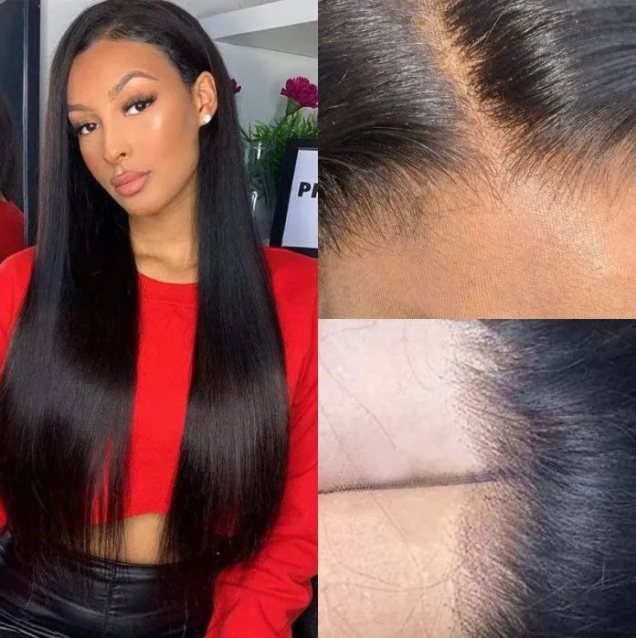 Straight Wigs 13x4 Lace Front 150% Density Pre-Plucked Virgin Human Hair