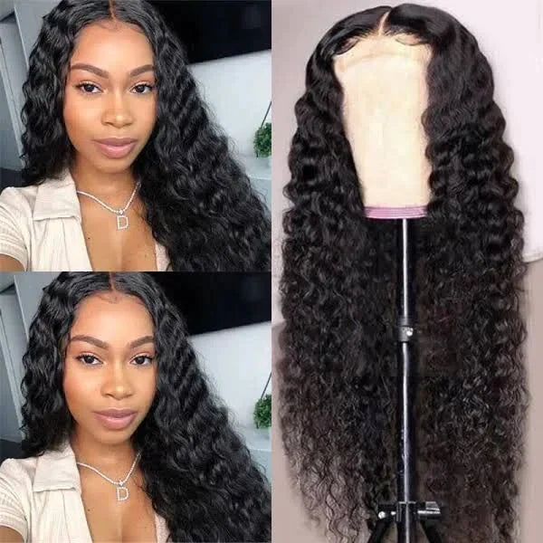 Deep Wigs 5x5 Lace 180% Density Pre-Plucked Virgin Human Hair Glueless Wig