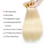 613 Blonde Straight Bundle 10A Grade Virgin Human Hair