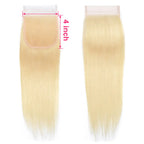 #613 Straight Blonde HD Lace Closure 4"x4"
