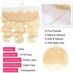 #613 13*4 Bodywave Blonde Human Hair HD Lace Frontal