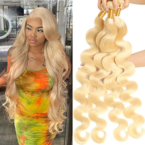 613 Blonde Body Wave Bundle Virgin Human Hair（10A)
