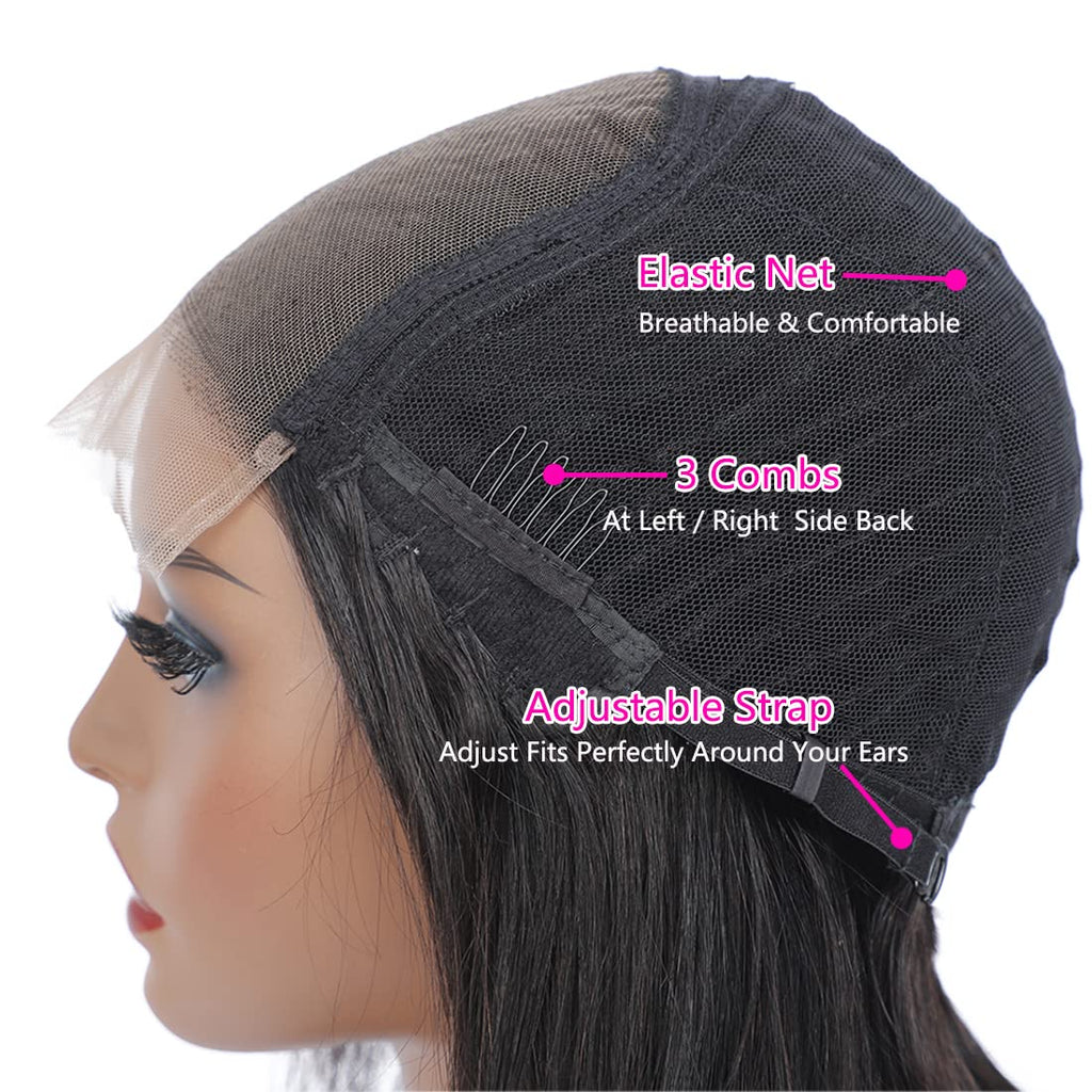 4x4 Lace Closure Short Bob Wigs Straight Hair Wigs