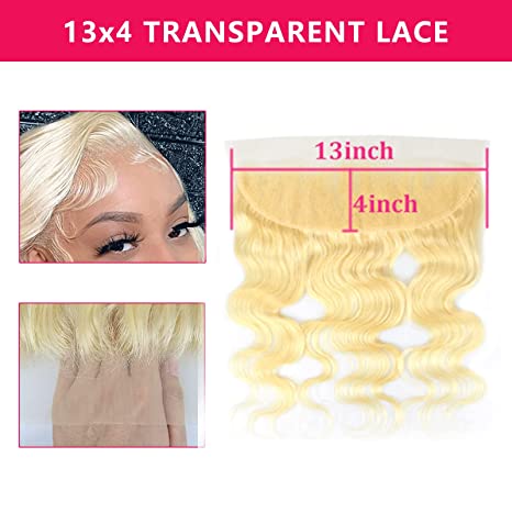#613 13*4 Bodywave Blonde Human Hair HD Lace Frontal