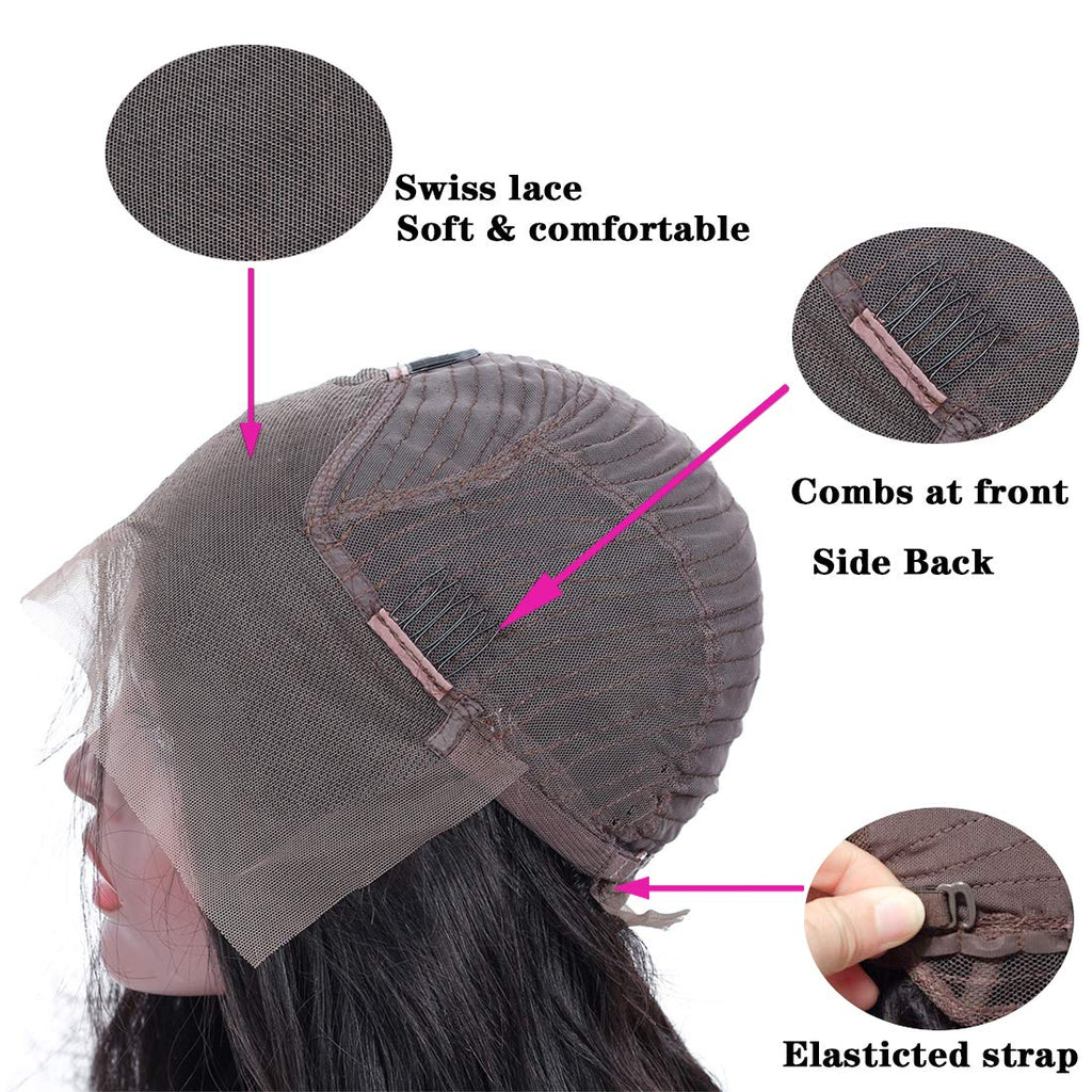 Burmese curly Wigs 13x4 Transparent Lace Front 180% Density Pre-Plucked Virgin Human Hair
