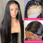 Straight Wigs 13x4 Lace Front 130% density