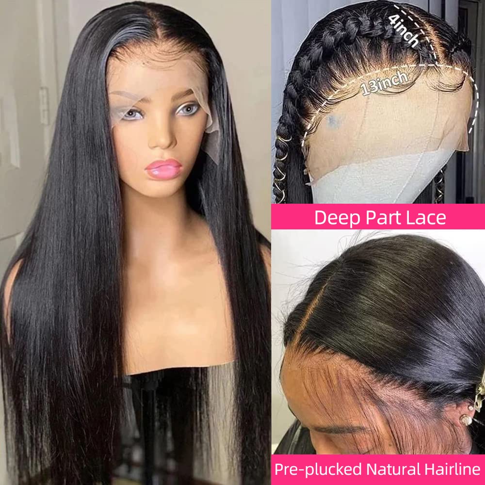Deep Wave Wigs 13x4 Lace Front 130% density