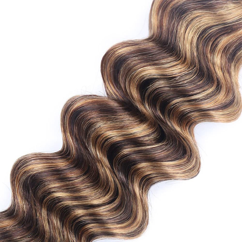 10A Highlight Ombre #P4/27 Deep Wave Virgin Human Hair Bundle