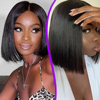 4x4 Lace Closure Short Bob Wigs Straight Hair Wigs