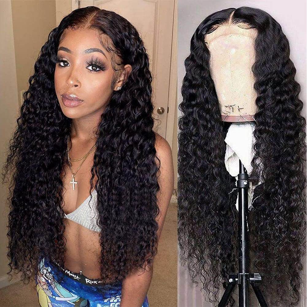 Super HD Lace Deep Wave Wigs 13x4 Front 180% Density Pre-Plucked Virgin Human Hair