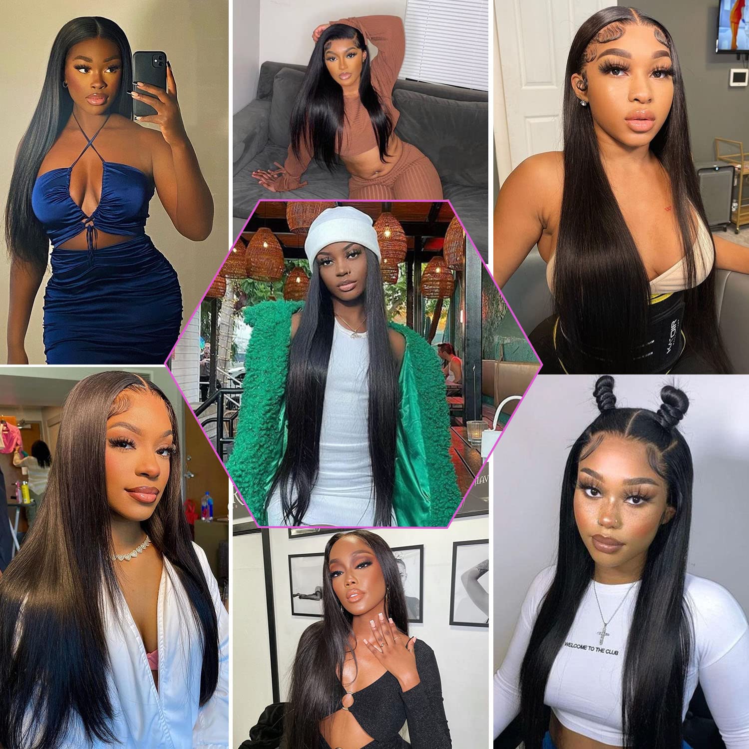 8A Straight Wigs 13x4 Lace Front 130% density