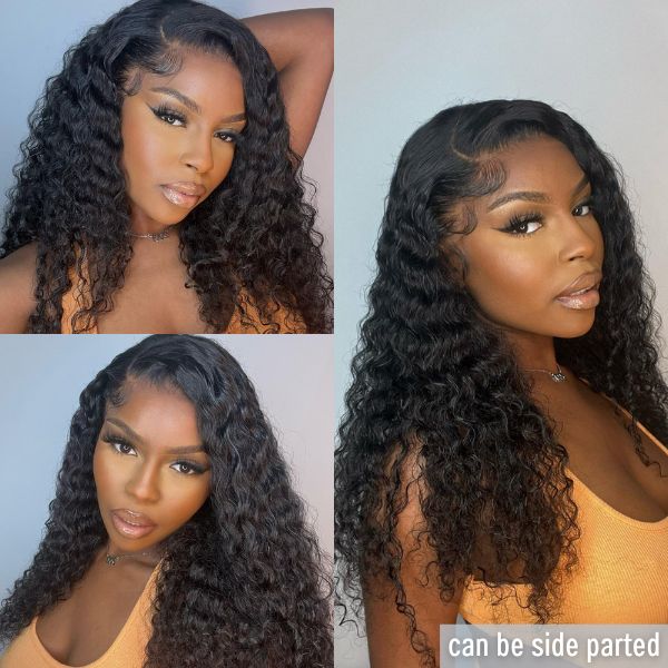 Deep Wave Wigs 13x6 Lace Front 180% Density Pre-Plucked Virgin Human Hair
