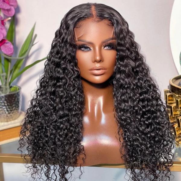 Deep Wave Wigs 13x6 Lace Front 180% Density Pre-Plucked Virgin Human Hair