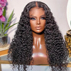 Deep Wave Wigs 13x6 Lace Front 180% Density Pre-Plucked Virgin Human Hair