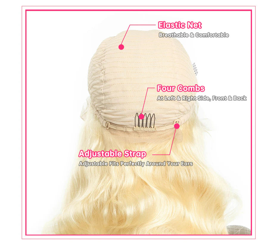 613 Blonde 13x4 HD Lace Front Wigs-Body Wave Human Hair Blonde Wigs