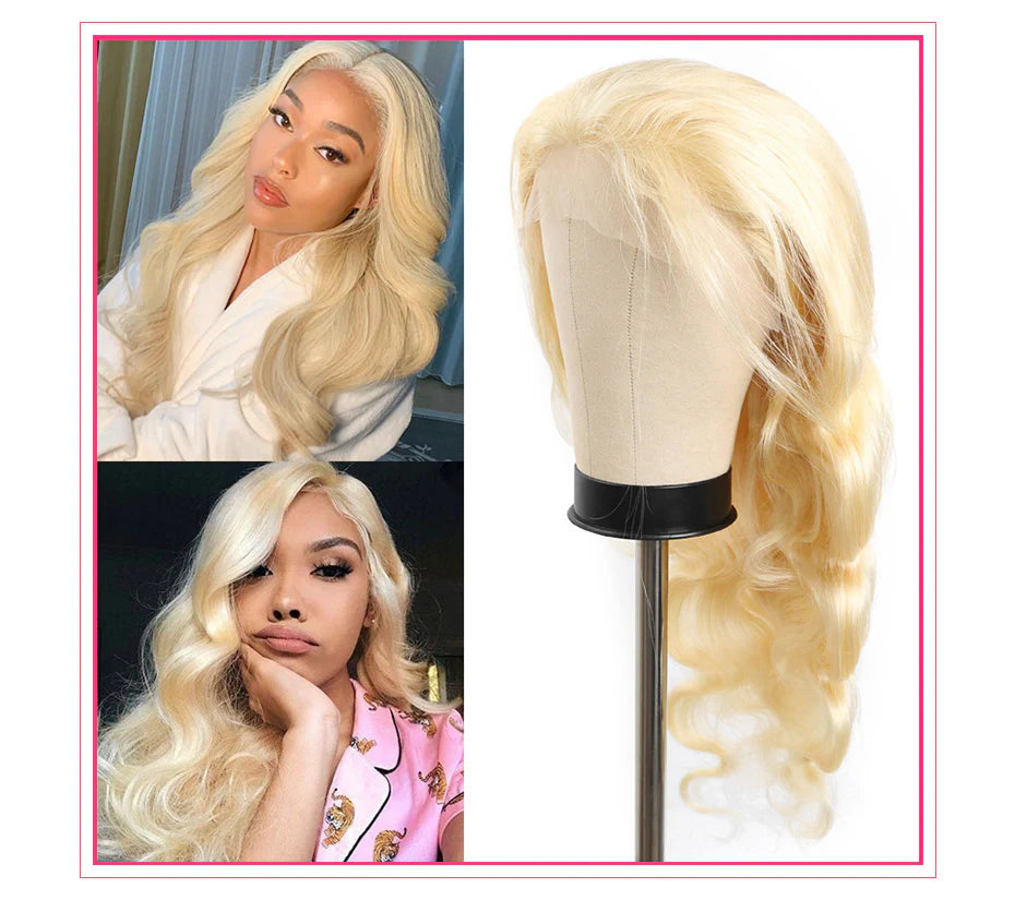613 Blonde 13x4 HD Lace Front Wigs-Body Wave Human Hair Blonde Wigs