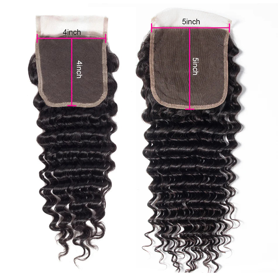 Burmese Curly Lace Closure 4"x4"/5*5