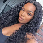 Deep Wave Wigs 13x6 Lace Front 180% Density Pre-Plucked Virgin Human Hair