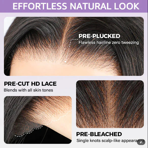 Kinky Curly Glueless Wigs 13x4 Transparent Lace Front 180% Density Pre-Plucked Virgin Human Hair