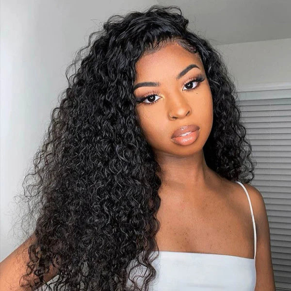 Water Wave 5X5 Lace Closure Glueless Wigs Virgin Human Hair