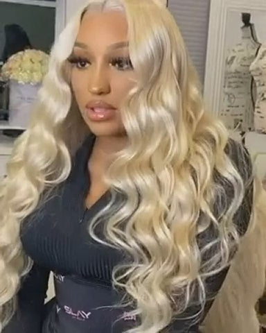 #613 Body wave Blonde HD Lace Closure 4"x4"
