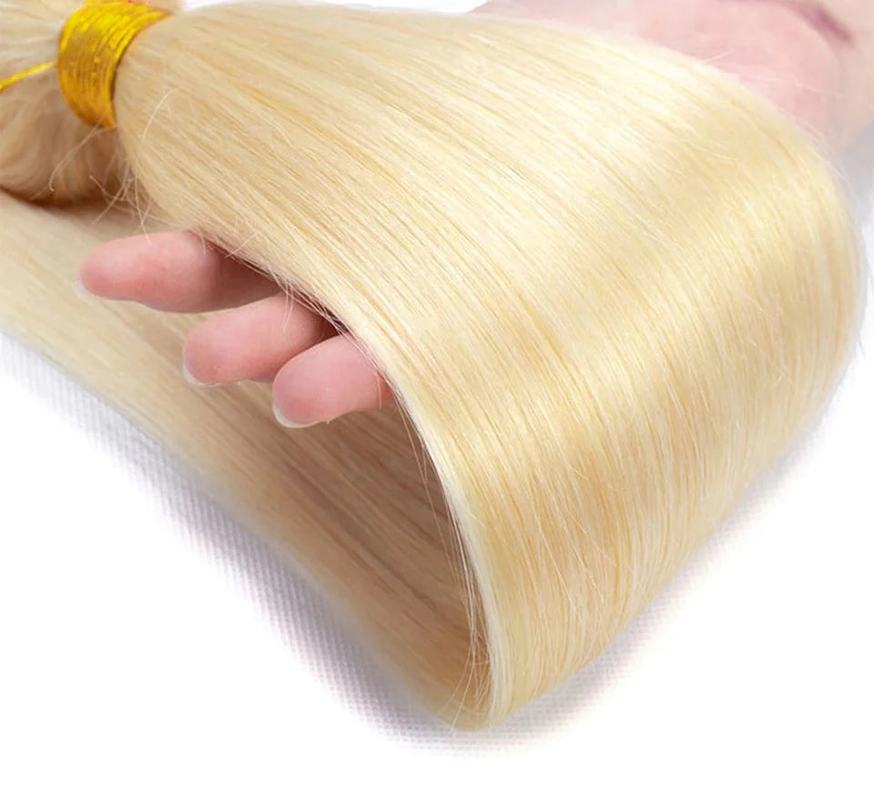 613 Blonde Straight Bundle 10A Grade Virgin Human Hair